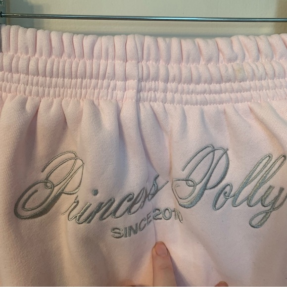 NWT Princess Polly Track Pants Script Pink Grey XS - Picture 12 of 16